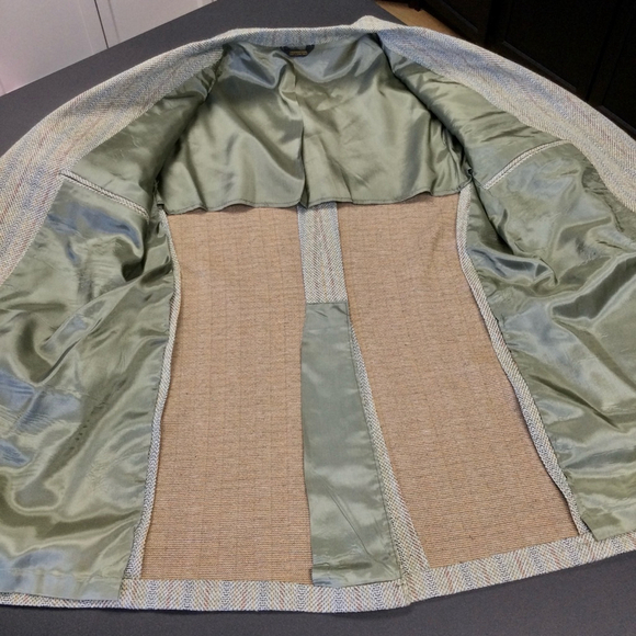 Vintage Men's Unbranded Blazer Size M Green Brown - Picture 8 of 11